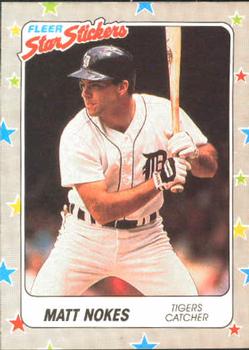 1988 Fleer Sticker Baseball Cards        027      Matt Nokes